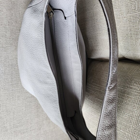 MICHAEL KORS LENA large pebble leather hobo lined light grey - Picture 8 of 15